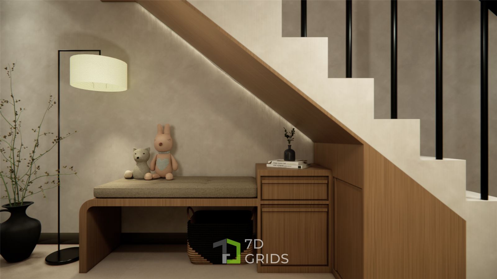 Casa Y under-stair storage nook